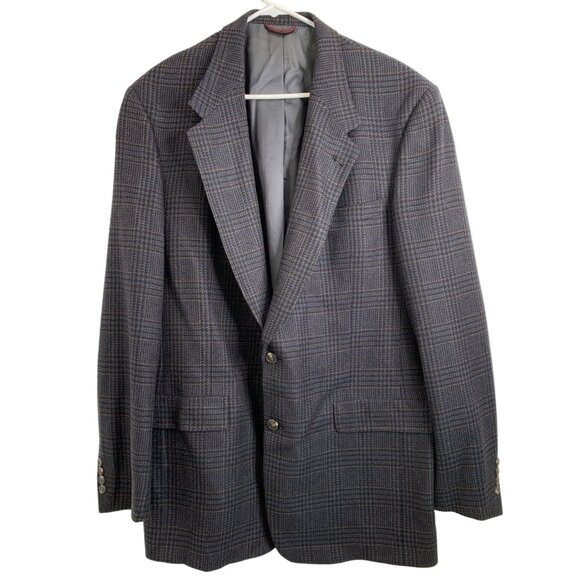 Hart Schaffner Marx for Nordstrom Mens Plaid Wool Blazer 44XL VTG EUC 7024 - Picture 2 of 15